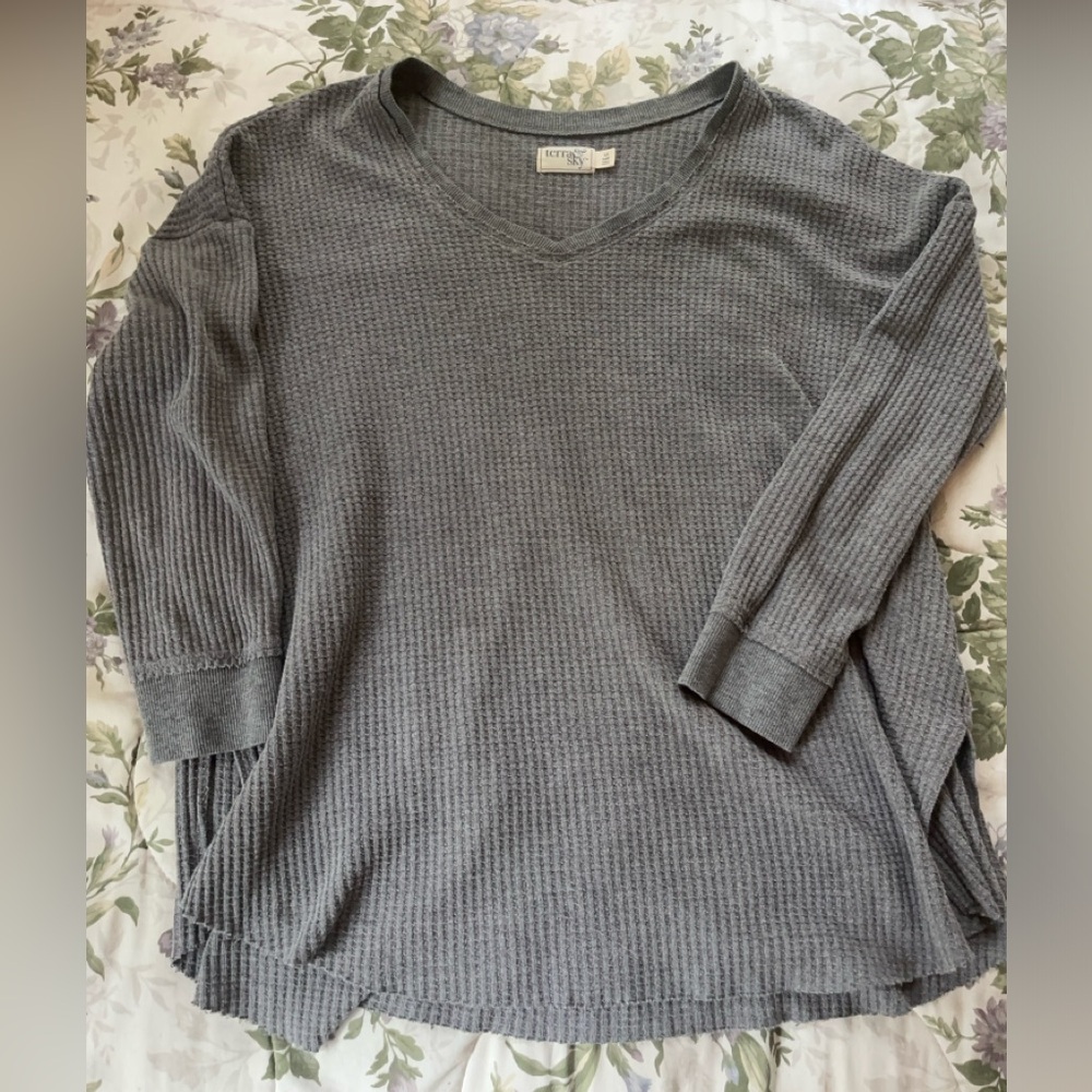 grey casual long sleeve